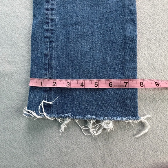 A.P.C. Spring Jeans Womens 25 Blue High Rise Straight Leg Raw Hem Classic Iconic - Picture 6 of 11
